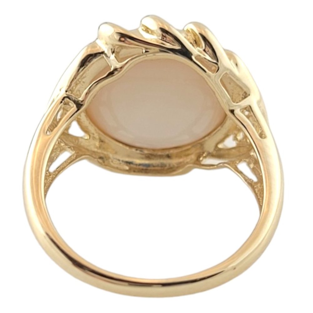 14K Yellow Gold Mabe Pearl Ring Size 6.25 #16366 - Picture 4 of 7